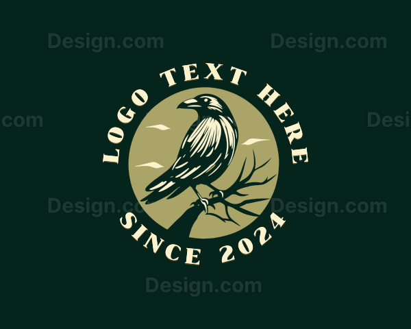 Mystical Crow Bird Logo