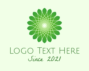 Green Flower Mandala  logo