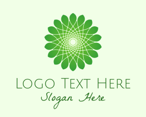 Green Flower Mandala  Logo