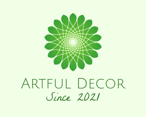 Green Flower Mandala  logo design