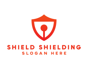 Red Keyhole Shield logo