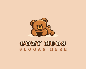 Bear Hug Heart logo design