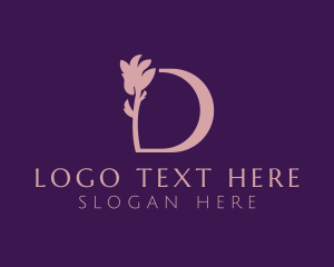 Flower Letter D logo