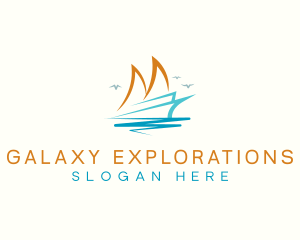 Sailboat Yacht Cruise logo design