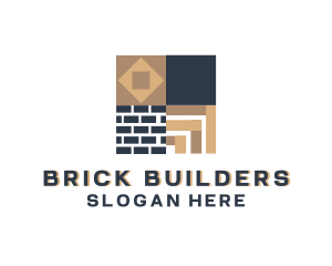 Tile Brick Pattern Flooring logo design