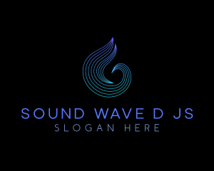 Liquid Waves Droplet logo design