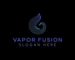 Liquid Waves Droplet logo design