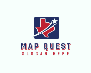 Texas Map Star logo design