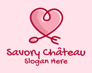 Romantic Heart Restaurant  logo design