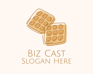 Brown Waffle Line Art logo