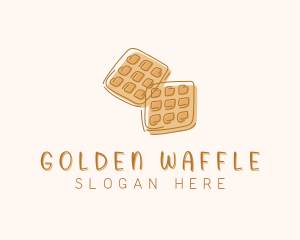 Waffle Dessert Snack logo design