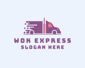 Express Transportation Truck logo design