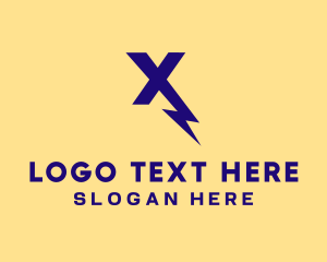 Electrical Lightning Letter X  logo