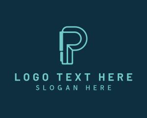 Digital Company Letter P logo