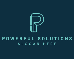 Digital Company Letter P logo design