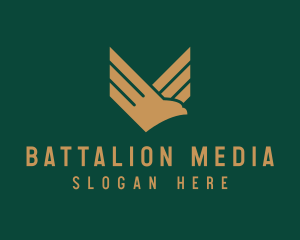 Military Eagle Badge logo design