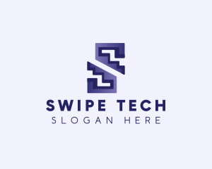 Digital Tech Letter S logo design