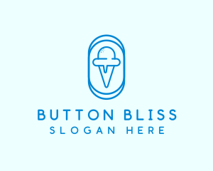 Blue Ice Cream logo design