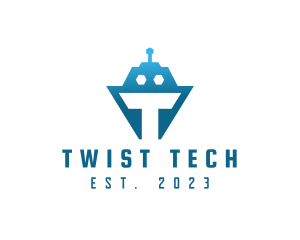 Tech Tank Robot logo design