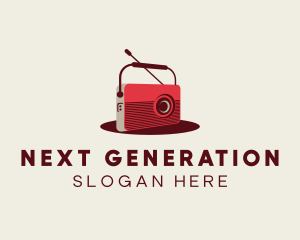 Retro Radio Broadcast logo design