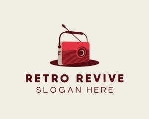 Retro Radio Broadcast logo design