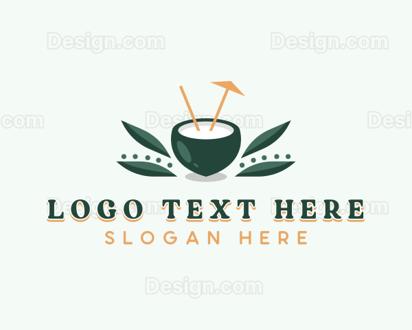 Tropical Coconut Drink Logo