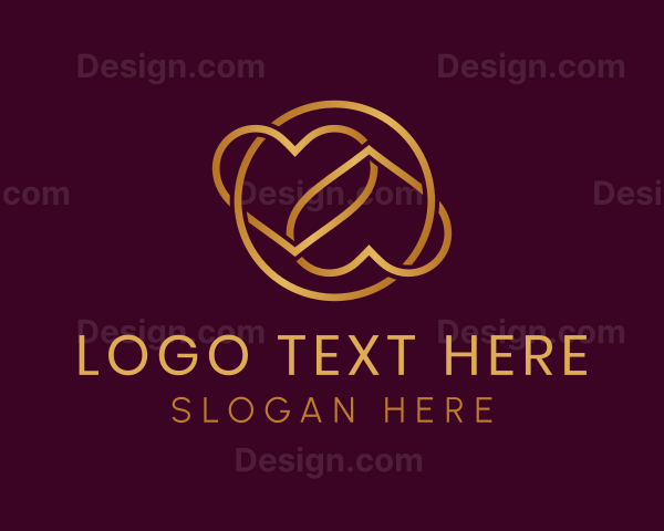 Elegant Gold Heart Logo