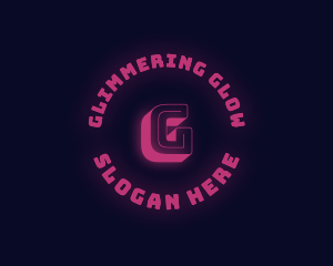 Neon Glow Gaming logo design