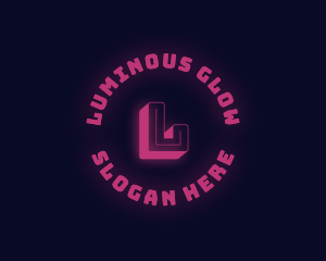 Neon Glow Gaming logo design