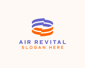 Aircon Cooling Ventilation logo design