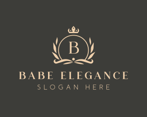 Elegant Boutique Crown Crest logo design