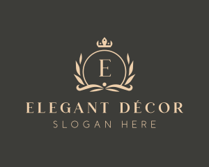 Elegant Boutique Crown Crest logo design