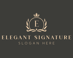 Elegant Boutique Crown Crest logo design