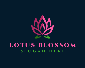 Natural Lotus Flower logo design