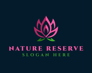 Natural Lotus Flower logo design