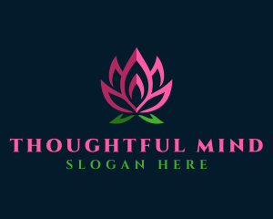 Natural Lotus Flower logo design