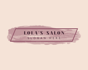 Brush Stroke Salon logo design