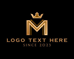 Premium Crown Letter M logo