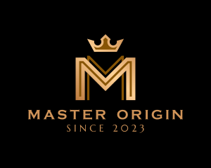 Premium Crown Letter M logo design