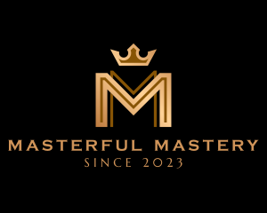 Premium Crown Letter M logo design