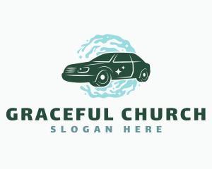 Clean Sedan Car logo