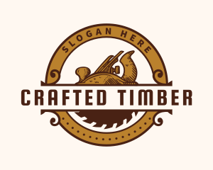 Carpentry Lumberjack Woodwork logo design