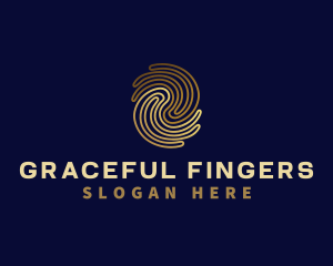 Fingerprint Privacy Security logo design