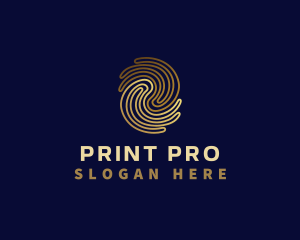 Fingerprint Privacy Security logo design