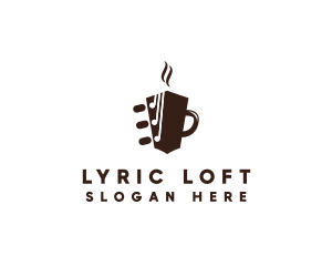 Coffee Mug Guitar logo design