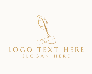 Elegant Quill Pen logo