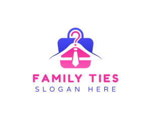 Shopping Clothing Hanger logo design