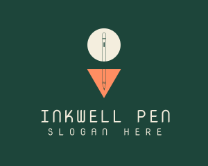 Geometric Writer Pen logo design