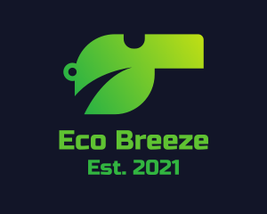 Green Eco Leaf Whistle logo