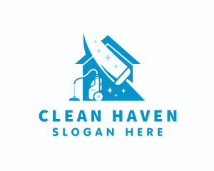 Clean Vacuum Housekeeping  logo design